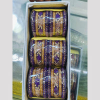 Pooja Bangles Gold Plated Austrian Stone Bangles Set