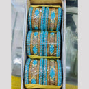 Pooja Bangles Gold Plated Austrian Stone Bangles Set