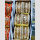 Pooja Bangles Gold Plated Austrian Stone Bangles Set