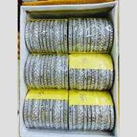 Pooja Bangles Silver Plated Mirror Bangles Set
