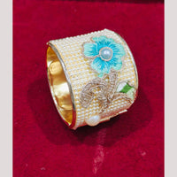 Pooja Bangles Gold Plated Pearl Openable Bangle