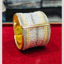 Pooja Bangles Gold Plated Pearl Openable Bangle