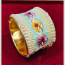 Pooja Bangles Gold Plated Pearl Openable Bangle