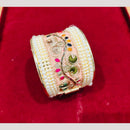 Pooja Bangles Gold Plated Pearl Openable Bangle