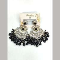 Pooja Bangles Gold Plated Kundan Stone And Pearl Dangler Earrings