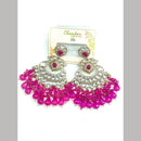Pooja Bangles Gold Plated Kundan Stone And Pearl Dangler Earrings