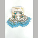 Pooja Bangles Gold Plated Kundan Stone And Pearl Dangler Earrings