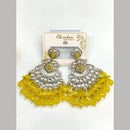 Pooja Bangles Gold Plated Kundan Stone And Pearl Dangler Earrings