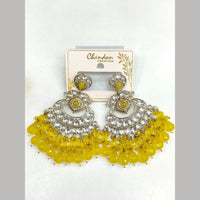 Pooja Bangles Gold Plated Kundan Stone And Pearl Dangler Earrings