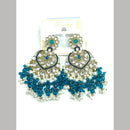 Pooja Bangles Gold Plated Kundan Stone And Pearl Dangler Earrings