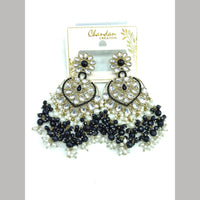 Pooja Bangles Gold Plated Kundan Stone And Pearl Dangler Earrings