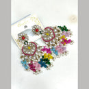 Pooja Bangles Gold Plated Kundan Stone And Pearl Dangler Earrings