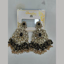 Pooja Bangles Gold Plated Kundan Stone And Pearl Dangler Earrings