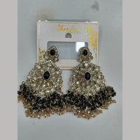 Pooja Bangles Gold Plated Kundan Stone And Pearl Dangler Earrings