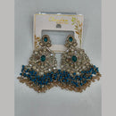 Pooja Bangles Gold Plated Kundan Stone And Pearl Dangler Earrings