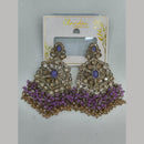 Pooja Bangles Gold Plated Kundan Stone And Pearl Dangler Earrings
