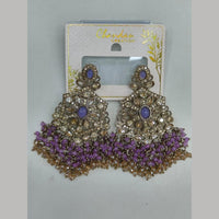 Pooja Bangles Gold Plated Kundan Stone And Pearl Dangler Earrings