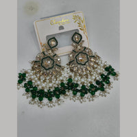 Pooja Bangles Gold Plated Kundan Stone And Pearl Dangler Earrings