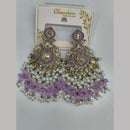 Pooja Bangles Gold Plated Kundan Stone And Pearl Dangler Earrings
