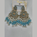 Pooja Bangles Gold Plated Kundan Stone And Pearl Dangler Earrings