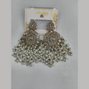 Pooja Bangles Gold Plated Kundan Stone And Pearl Dangler Earrings