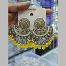 Pooja Bangles Gold Plated Kundan Stone And Pearl Dangler Earrings