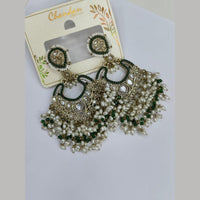Pooja Bangles Gold Plated Kundan Stone And Pearl Dangler Earrings
