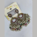 Pooja Bangles Gold Plated Kundan Stone And Pearl Dangler Earrings