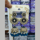 Pooja Bangles Gold Plated Kundan Stone And Pearl Jhumki Earrings