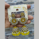 Pooja Bangles Gold Plated Kundan Stone And Pearl Jhumki Earrings