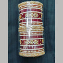 Pooja Bangles Gold Plated Kundan Stone Acrylic Bangles Set