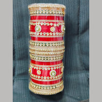 Pooja Bangles Gold Plated Mirror Acrylic Bangles Set