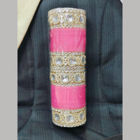 Pooja Bangles Gold Plated Kundan Stone Acrylic Bangles Set