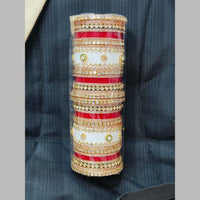 Pooja Bangles Gold Plated Mirror Acrylic Bangles Set