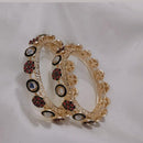 Pooja Bangles Gold Plated Kundan Stone And Meenakari Bangles Set