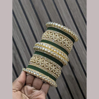 Pooja Bangles Gold Plated Kundan Stone Bangles Set