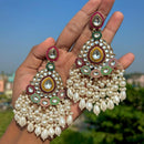 Pooja Bangles Gold Plated Kundan Stone And Beads Dangler Earrings