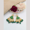 Pooja Bangles Gold Plated Kundan Stone And Beads Dangler Earrings