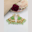Pooja Bangles Gold Plated Kundan Stone And Beads Dangler Earrings