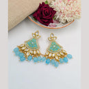 Pooja Bangles Gold Plated Kundan Stone And Beads Dangler Earrings