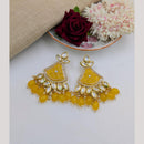 Pooja Bangles Gold Plated Kundan Stone And Beads Dangler Earrings