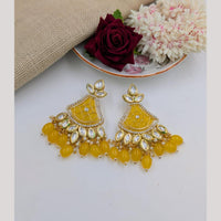 Pooja Bangles Gold Plated Kundan Stone And Beads Dangler Earrings