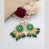 Pooja Bangles Gold Plated Kundan Stone And Beads Dangler Earrings