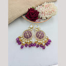 Pooja Bangles Gold Plated Kundan Stone And Beads Dangler Earrings