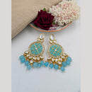 Pooja Bangles Gold Plated Kundan Stone And Beads Dangler Earrings
