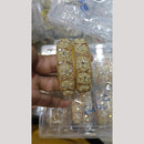 Pooja Bangles Gold Plated Crystal Stone And Pearl Bangles Set