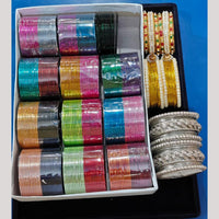 Pooja Bangles Multi Colors Metal Bangle Set