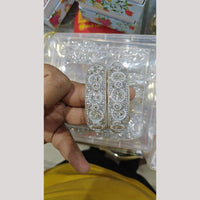 Pooja Bangles Silver Plated Austrian Stone Bangle Set