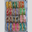 Pooja Bangles Gold Plated Metal Multi Color Bangle Set