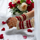 Pooja Bangles Gold Plated Kundan Stone Acrylic Bangle Set
